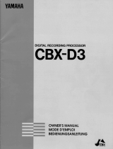 Yamaha CBX-D3 Bruksanvisning