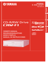 Yamaha CD Recordable/Rewritable Drive CRW-F1 Användarmanual