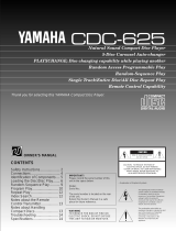Yamaha CDC-625 Användarmanual