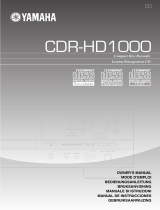 Yamaha CDR-HD1000 Bruksanvisning