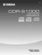 Yamaha CDR-S1000 Användarmanual