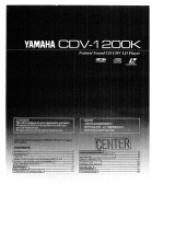 Yamaha CDV-1100RS Bruksanvisning