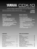 Yamaha CDX-10 Användarmanual