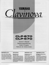 Yamaha Clavinova CLP-670 Bruksanvisning
