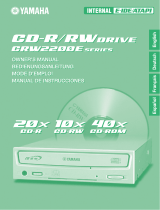 Yamaha CD Recordable/Rewritable Drive CRW2200 Användarmanual