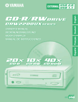 Yamaha CD Recordable/Rewritable Drive CRW2200S Användarmanual