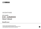 Yamaha CX-A5200 Användarmanual