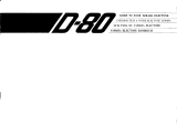 Yamaha D-80 Bruksanvisning