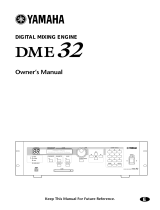 Yamaha DME 32 Bruksanvisning