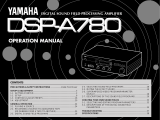 Yamaha DSP -A780 Användarmanual