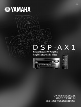 Yamaha DSP-AX1 Användarmanual