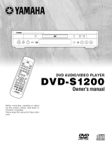 Yamaha DVD-S1200 Användarmanual