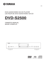 Yamaha DVD-S2500 Bruksanvisning