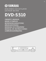 Yamaha DVD-S510 Bruksanvisning