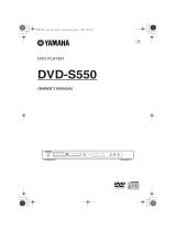 Yamaha DVD-S550 Bruksanvisning