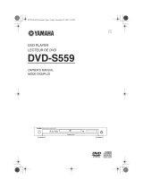 Yamaha DVD-S559 Bruksanvisning