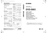 Yamaha DVD-S661 Bruksanvisning