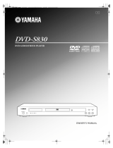 Yamaha DVD-S830 Bruksanvisning