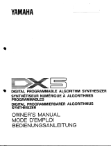 Yamaha DX5 Bruksanvisning