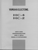 Yamaha HC-2 Användarmanual