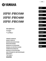 Yamaha HPH-PRO300 Black Användarmanual