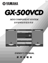 Yamaha GX-500VCD Användarmanual