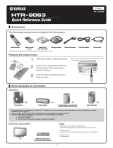 Yamaha HTR-9063 Referens guide