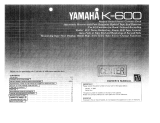 Yamaha K-600 Bruksanvisning
