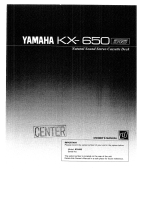 Yamaha KX-650 Bruksanvisning