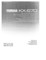 Yamaha KX-670 Bruksanvisning
