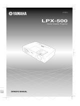 Yamaha LPX-500 Användarmanual