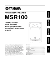 Yamaha MSR100 Användarmanual