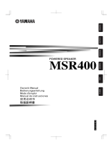 Yamaha MSR400 Bruksanvisning