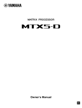 Yamaha MTX5-D Bruksanvisning