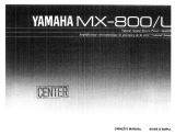Yamaha MX-800/L Bruksanvisning