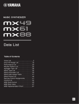 Yamaha MX61 Datablad