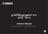 Yamaha Piaggero NP-12 Bruksanvisning
