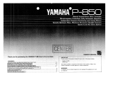 Yamaha P-850 Bruksanvisning