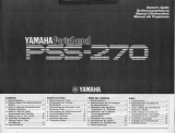 Yamaha PortaSound PSS-270 Bruksanvisning