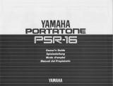Yamaha Portatone PSR-16 Användarmanual