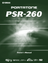 Yamaha PortaTone PSR-260 Användarmanual