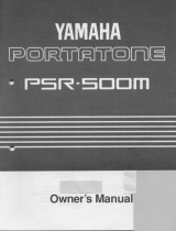 Yamaha PSR-500m Bruksanvisning