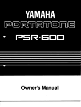Yamaha PSR-600 Bruksanvisning