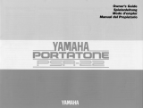Yamaha Portatone PSR-22 Bruksanvisning