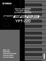 Yamaha PSR-E223 Datablad