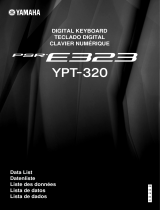 Yamaha PSR-E323 Datablad