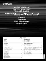 Yamaha PSR-E423 Datablad