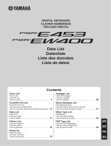 Yamaha PSR-EW400 Datablad