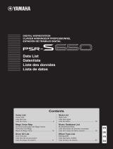 Yamaha PSR-S650 Datablad