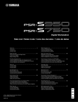 Yamaha PSR-S950 Datablad